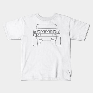 Hummer H2 outline graphic (black) Kids T-Shirt